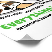 Metastasiertes Brustkrebs Bewusstsein, dass ich gu Poster (Ecke)