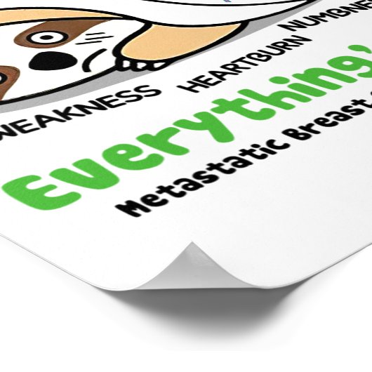 Metastasiertes Brustkrebs Bewusstsein, dass ich gu Poster (Ecke)