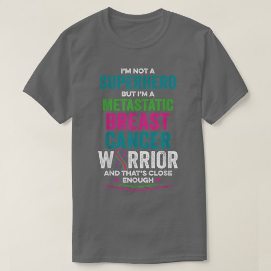 Metastatic Breast Cancer Awareness Inspire Warrior T-Shirt (Design vorne)