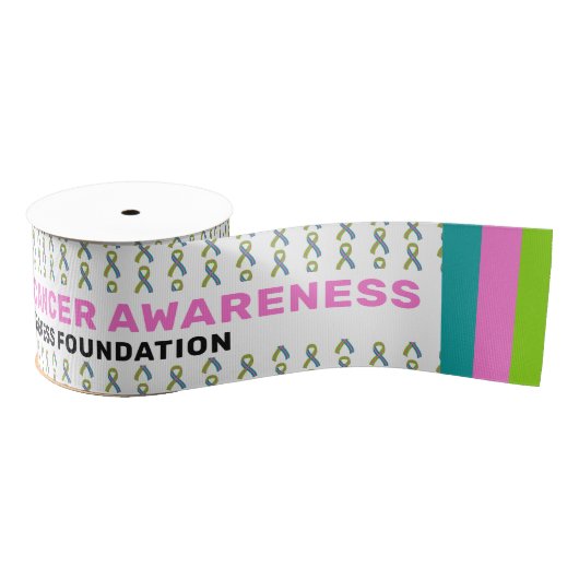 Metastatic Breast Cancer Awareness Pattern Ribbon Ripsband (Spule)