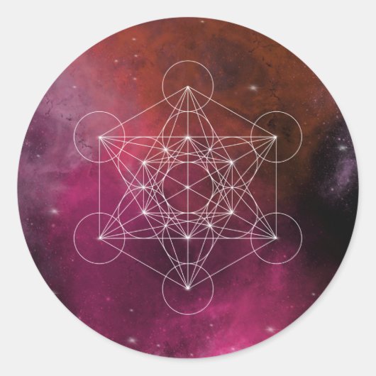 Metatron arcangel zen runder aufkleber (Vorderseite)