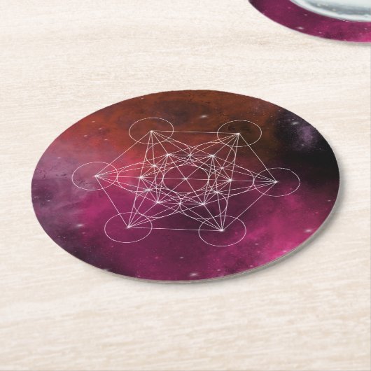 Metatron arcangel zen runder pappuntersetzer (Angewinkelt)