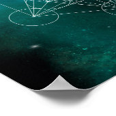 Metatron, Chakra, Zen, geometrisch heilig, Engel, Poster (Ecke)