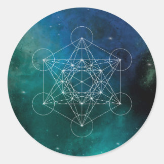 Metatron, Chakra, Zen, geometrisch heilig, Engel, Runder Aufkleber