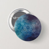 Metatron, Chakra, Zen, heilige Geometrie, Engel Button (Vorne & Hinten)