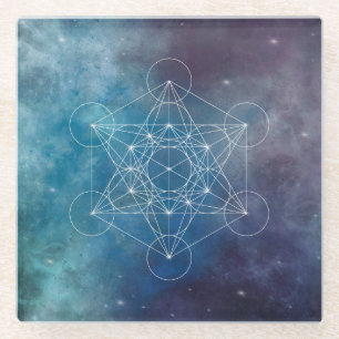 Metatron, Chakra, Zen, heilige Geometrie, Engel Glasuntersetzer