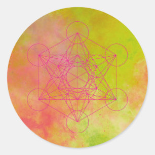 Metatron, Chakra, Zen, heilige Geometrie, Engel Runder Aufkleber