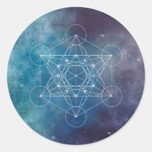 Metatron, Chakra, Zen, heilige Geometrie, Engel Runder Aufkleber