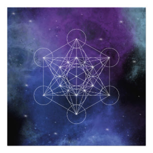 Metatron, Chakra, Zen, heilige Geometrie, Geometri Fotodruck
