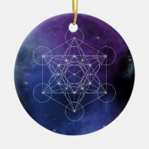 Metatron, Chakra, Zen, heilige Geometrie, Geometri Keramik Ornament