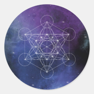 Metatron, Chakra, Zen, heilige Geometrie, Geometri Runder Aufkleber