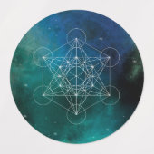 Metatron, chakra,zen,sacred geometric, angel, spir etiketten (Design 2)