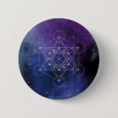 Metatron, Chakra, Zen, sakrale geometrische, geome Button (Vorderseite)