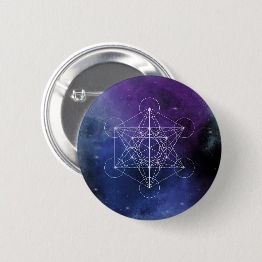 Metatron, Chakra, Zen, sakrale geometrische, geome Button (Vorne & Hinten)