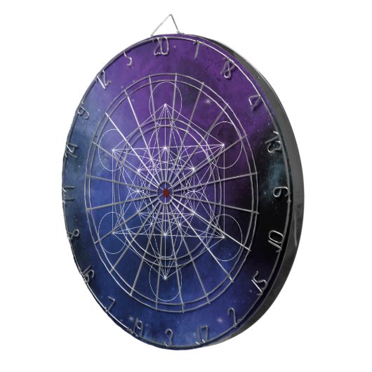 Metatron, Chakra, Zen, sakrale geometrische, geome Dartscheibe (Vorderseite rechts)