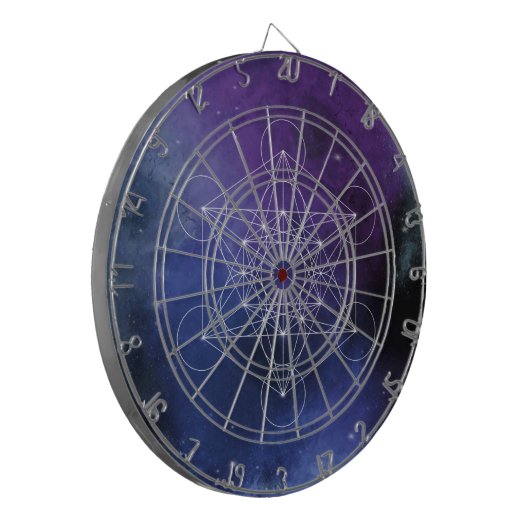 Metatron, Chakra, Zen, sakrale geometrische, geome Dartscheibe (Vorderseite Links)