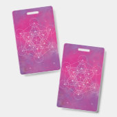 Metatron, Chakra, Zen, sakraler geometrischer, Eng Ausweis (Vorder- & Rückseite)