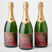 Metatron, Chakra, Zen, sakraler geometrischer, Eng Schaumweinetikett (Flaschen)