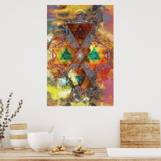 Metatron Colorscape Mandala Art Poster (Küche)