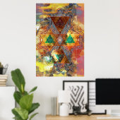 Metatron Colorscape Mandala Art Poster (Heimbüro)