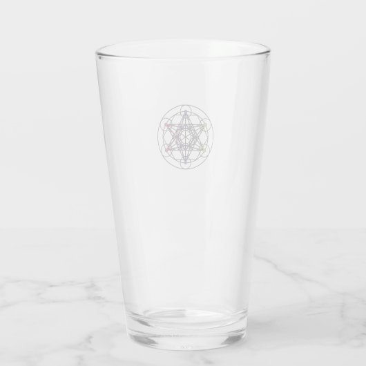 Metatron Cube Glass Cup Glas (Rückseite)