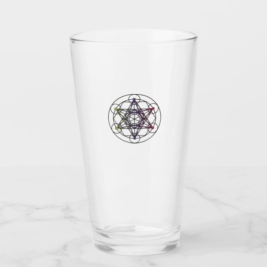 Metatron Cube Glass Cup Glas (Vorderseite)