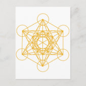 Metatron Cube Gold Postkarte (Vorderseite)