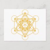 Metatron Cube Gold Postkarte (Vorderseite)
