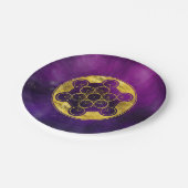 Metatron-Cube - Heilige Geometrie Pappteller (Schrägansicht)