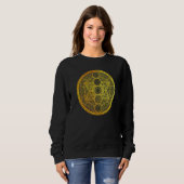 Metatron Cube Platonic Solids Sacred Geometrie Met Sweatshirt (Vorne ganz)
