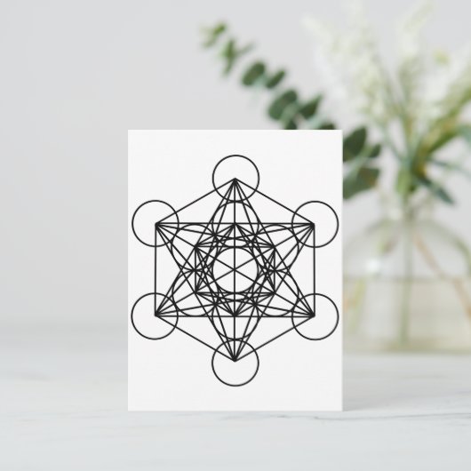 Metatron Cube Postkarte (Stehend Vorderseite)