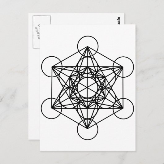 Metatron Cube Postkarte (Vorne/Hinten)