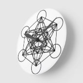 Metatron Cube Runde Wanduhr (Winkel)