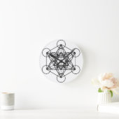 Metatron Cube Runde Wanduhr (Zuhause)