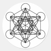 Metatron Cube Runder Aufkleber (Vorderseite)