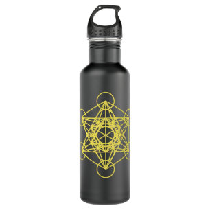 Metatron Cube Sacred Geometry Edelstahlflasche