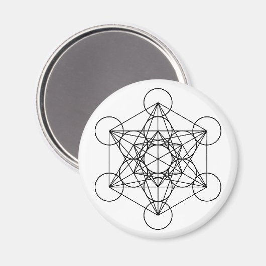 Metatron Cube Sacred Geometry Magnet (Vorderseite/Rückseite)