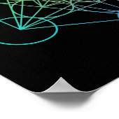 Metatron Cube Sacred Geometry Poster (Ecke)