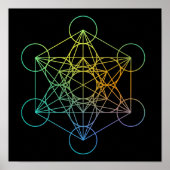 Metatron Cube Sacred Geometry Poster (Vorne)