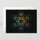 Metatron Cube Sacred Geometry Postkarte (Vorne/Hinten)