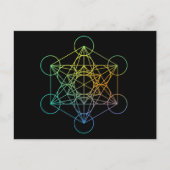 Metatron Cube Sacred Geometry Postkarte (Vorderseite)