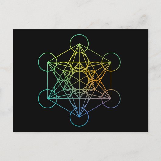 Metatron Cube Sacred Geometry Postkarte (Vorderseite)