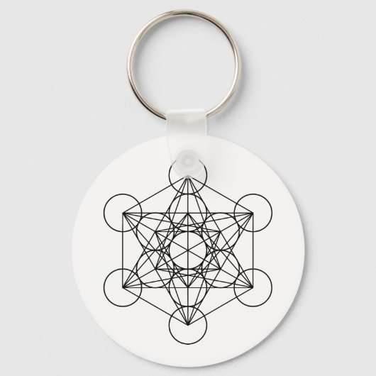 Metatron Cube Sacred Geometry Schlüsselanhänger (Vorderseite)