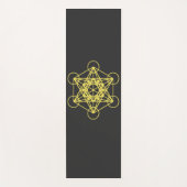 Metatron Cube Sacred Geometry Yogamatte (Vorderseite)