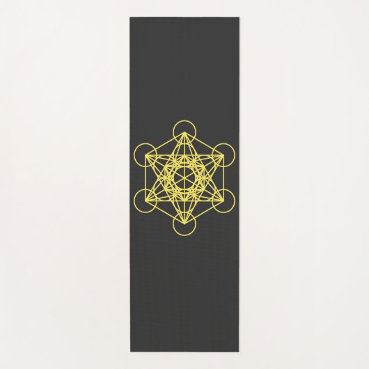 Metatron Cube Sacred Geometry Yogamatte (Vorderseite)