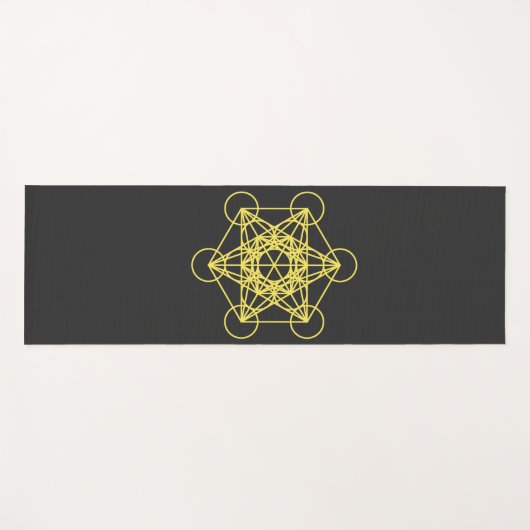 Metatron Cube Sacred Geometry Yogamatte (Vorderseite (Horizontal))
