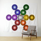 Metatron Cube Series V1 Tapestry Wandteppich (Beispiel (Horizontal))