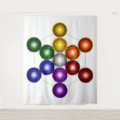 Metatron Cube Series V1 Tapestry Wandteppich (Vorderseite)