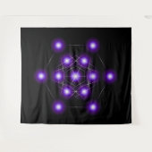 Metatron Cube Series V3 Tapestry Wandteppich (Vorderseite (Horizontal))
