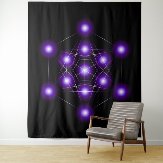 Metatron Cube Series V3 Tapestry Wandteppich (Beispiel)
